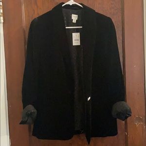J. Crew Shawl Collar Velvet Blazer Black